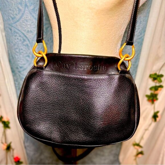 Guy Laroche Handbags - Vintage Guy Laroche Paris Leather Shoulder Bag